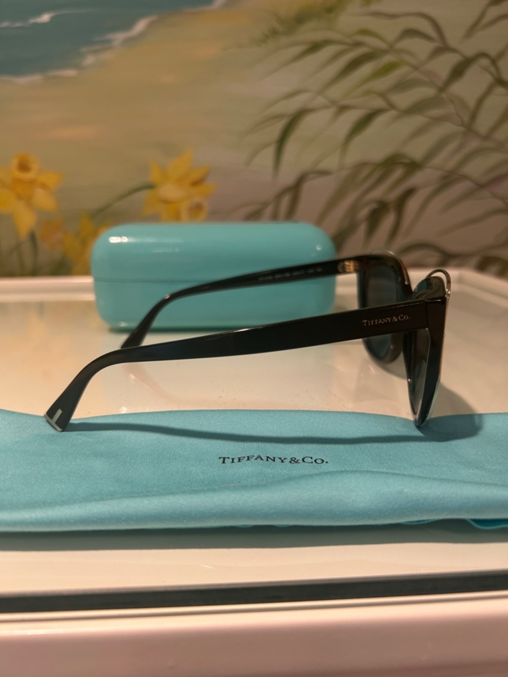Tiffany & Co. TF4148 Black/Gold Cat-Eye Frames. Made in Italy w/ Case - Picture 6 of 11